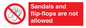 PP16771: Sandals and flip-flops are not allowed