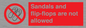 PP16771: Sandals and flip-flops are not allowed