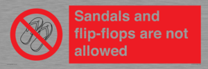 PP16771: Sandals and flip-flops are not allowed