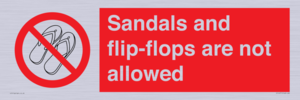 PP16771: Sandals and flip-flops are not allowed