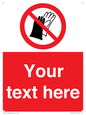 PP5201: Custom Do Not Wear Gloves Sign