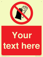 PP5201: Custom Do Not Wear Gloves Sign