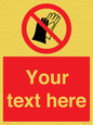 PP5201: Custom Do Not Wear Gloves Sign