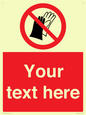 PP5201: Custom Do Not Wear Gloves Sign
