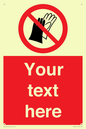 PP5201: Custom Do Not Wear Gloves Sign
