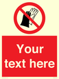 PP5201: Custom Do Not Wear Gloves Sign