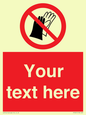 PP5201: Custom Do Not Wear Gloves Sign