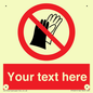 PP5201: Custom Do Not Wear Gloves Sign