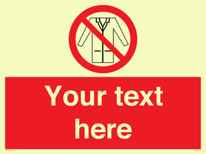 PP5209: Custom No Lab Coats Sign
