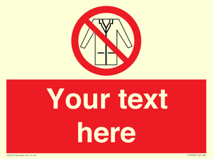 PP5209: Custom No Lab Coats Sign