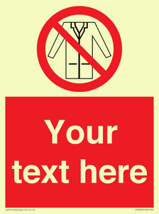 PP5209: Custom No Lab Coats Sign