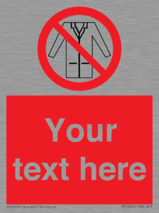 PP5209: Custom No Lab Coats Sign