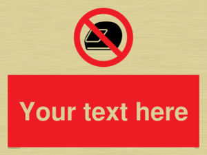 PP5210: Custom No Motorcycle Helmets Sign