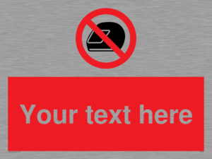 PP5210: Custom No Motorcycle Helmets Sign