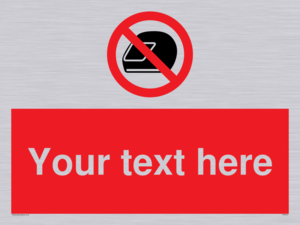PP5210: Custom No Motorcycle Helmets Sign