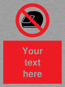 PP5210: Custom No Motorcycle Helmets Sign