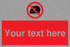 PP5210: Custom No Motorcycle Helmets Sign