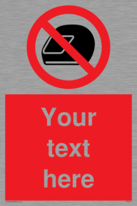 PP5210: Custom No Motorcycle Helmets Sign