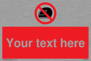 PP5210: Custom No Motorcycle Helmets Sign