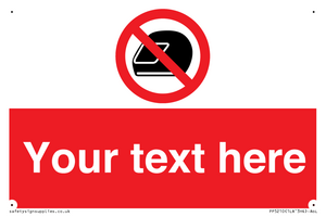 PP5210: Custom No Motorcycle Helmets Sign