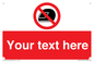 PP5210: Custom No Motorcycle Helmets Sign
