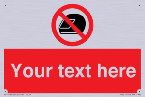 PP5210: Custom No Motorcycle Helmets Sign