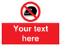 PP5210: Custom No Motorcycle Helmets Sign