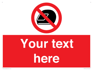 PP5210: Custom No Motorcycle Helmets Sign