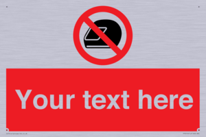 PP5210: Custom No Motorcycle Helmets Sign
