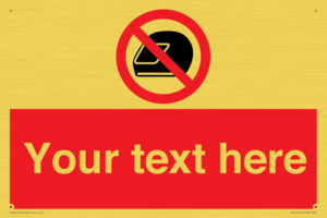 PP5210: Custom No Motorcycle Helmets Sign
