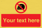 PP5210: Custom No Motorcycle Helmets Sign