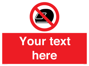 PP5210: Custom No Motorcycle Helmets Sign
