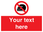 PP5210: Custom No Motorcycle Helmets Sign