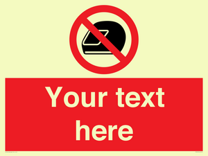 PP5210: Custom No Motorcycle Helmets Sign