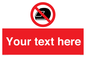 PP5210: Custom No Motorcycle Helmets Sign