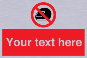 PP5210: Custom No Motorcycle Helmets Sign