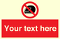 PP5210: Custom No Motorcycle Helmets Sign