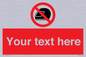 PP5210: Custom No Motorcycle Helmets Sign