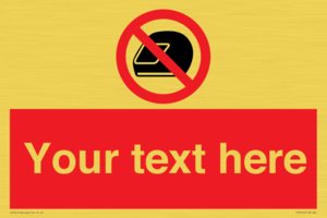 PP5210: Custom No Motorcycle Helmets Sign
