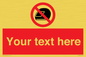 PP5210: Custom No Motorcycle Helmets Sign