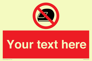 PP5210: Custom No Motorcycle Helmets Sign