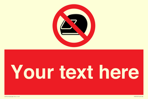 PP5210: Custom No Motorcycle Helmets Sign