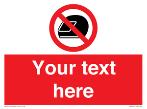PP5210: Custom No Motorcycle Helmets Sign
