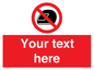 PP5210: Custom No Motorcycle Helmets Sign