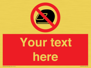 PP5210: Custom No Motorcycle Helmets Sign