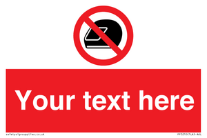 PP5210: Custom No Motorcycle Helmets Sign