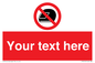 PP5210: Custom No Motorcycle Helmets Sign