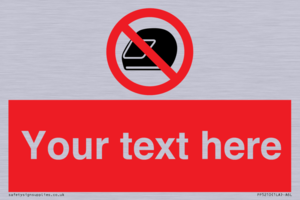 PP5210: Custom No Motorcycle Helmets Sign