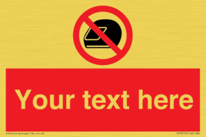 PP5210: Custom No Motorcycle Helmets Sign