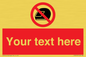 PP5210: Custom No Motorcycle Helmets Sign